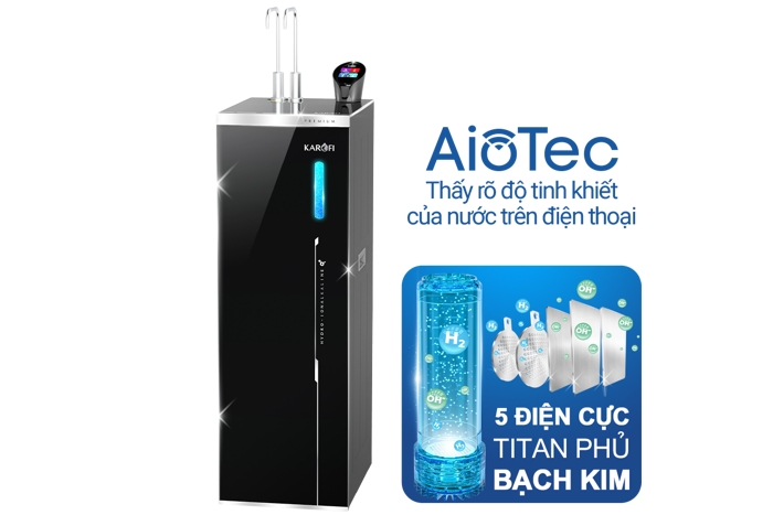 Máy lọc nước RO nóng nguội lạnh Hydro-ion kiềm Karofi KAE-S86 PRO 13 lõi